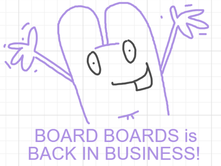 A panel from I've Been Everywhere, Man, episode nine of the Board Boards object show by Furretwalk/WalkingFurret.